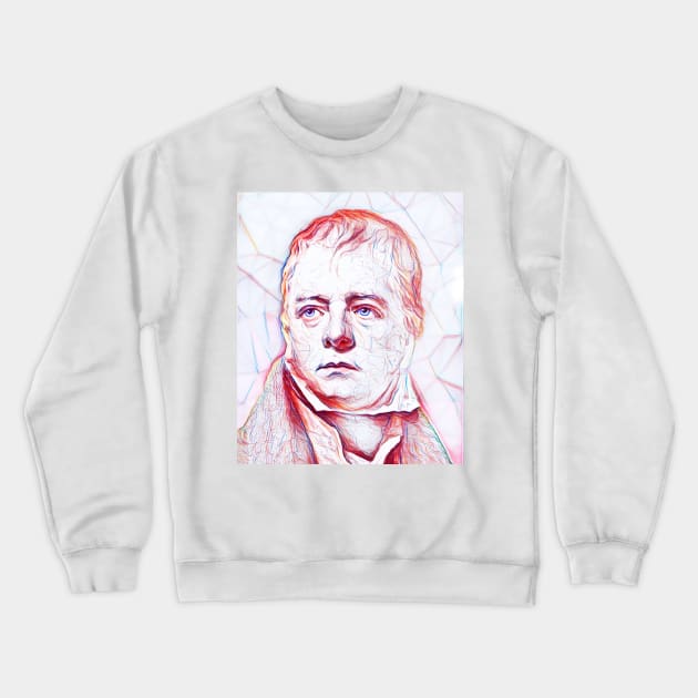 Walter Scott Portrait | Walter Scott Artwork Line art Crewneck Sweatshirt by JustLit